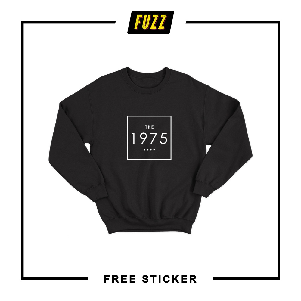 Crewneck Band The 1975 Sweater Distro Musik Rock Sweatshirt Pria Dan Wanita Bahan Katun Fleece Tebal Dan Adem