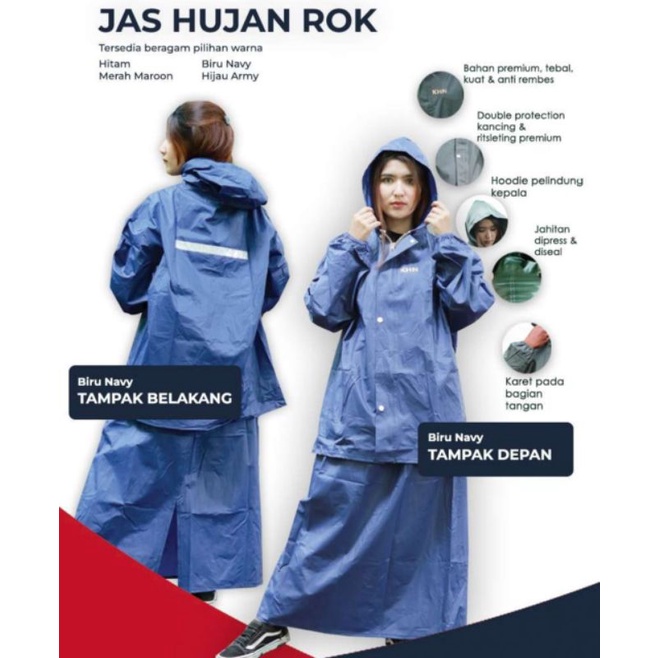 JAS HUJAN MODEL ROK KHN