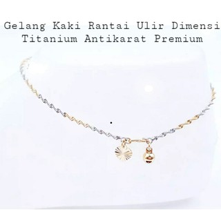  Gelang  Kaki Rantai Itali Kaca  Borsalino Titanium Shopee 