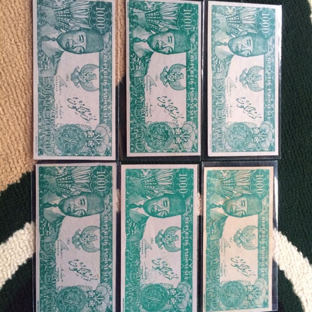 Uang Kuno Rp. 1000 Soekarno Hijau Kunfayakun