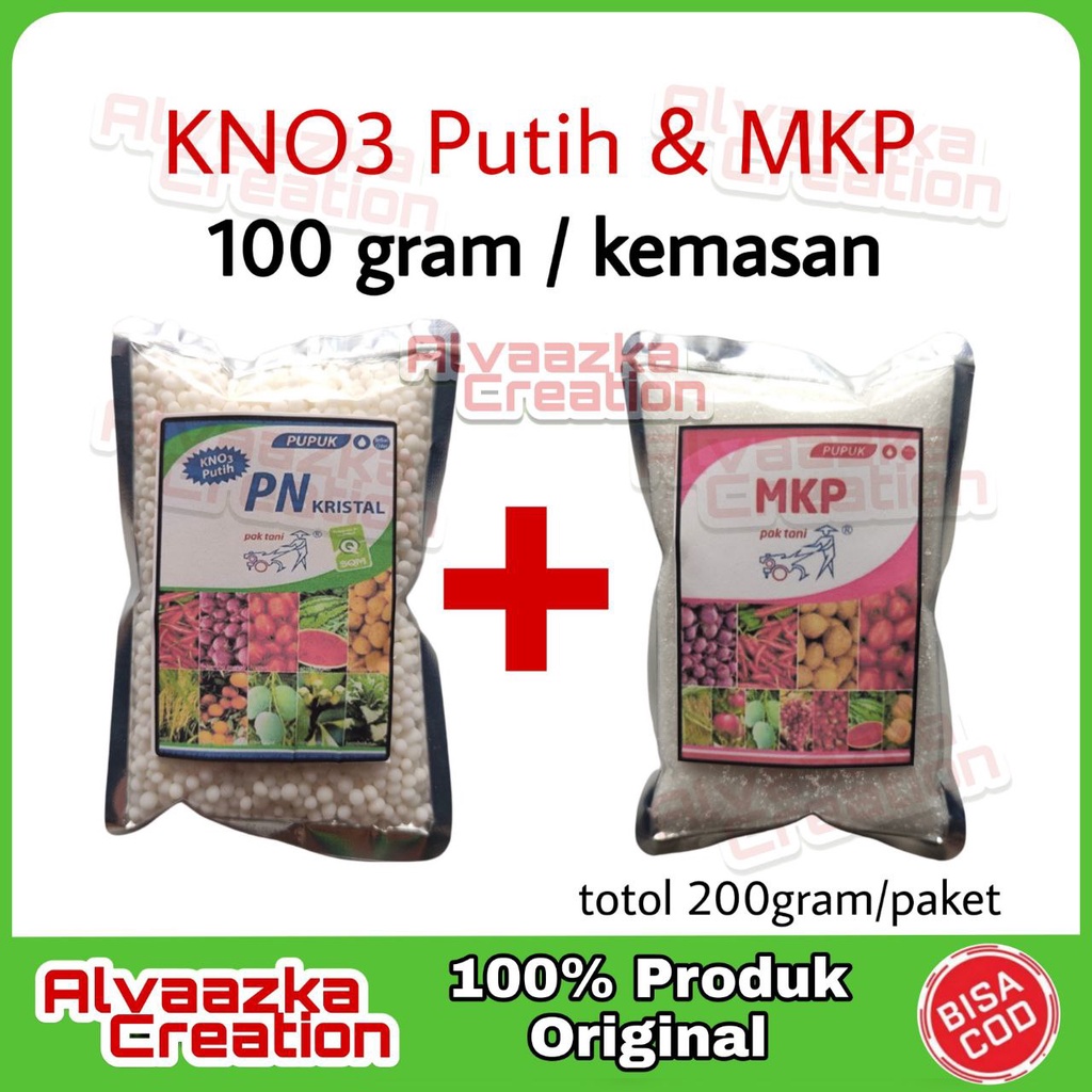 Pupuk Perangsang Bunga KNO3 Putih + MKP Pak Tani/ perangsang bunga buah/ mkp pak tani/ pupuk pak tan