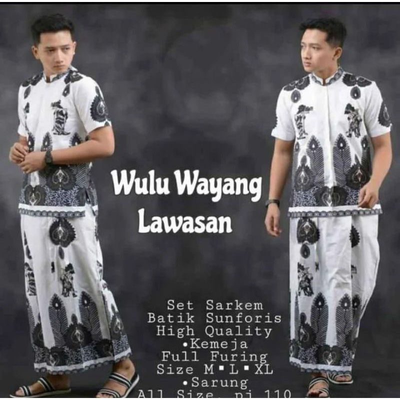 WULU WAYANG LAWASAN setelan baju batik pria terbaru | baju batik muslim pria kekinian