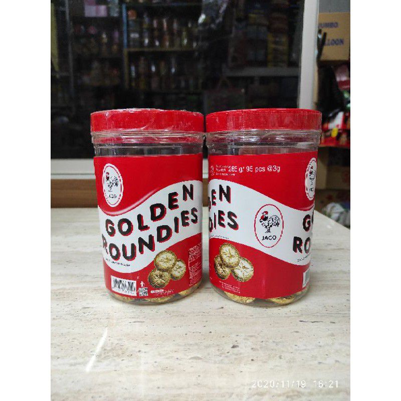 Coklat Jago Golden Roundies Toples 250 gram