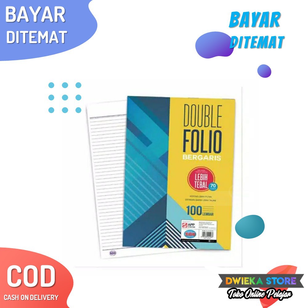 

Kertas DOUBLE FOLIO GARIS SIDU 100 Lembar