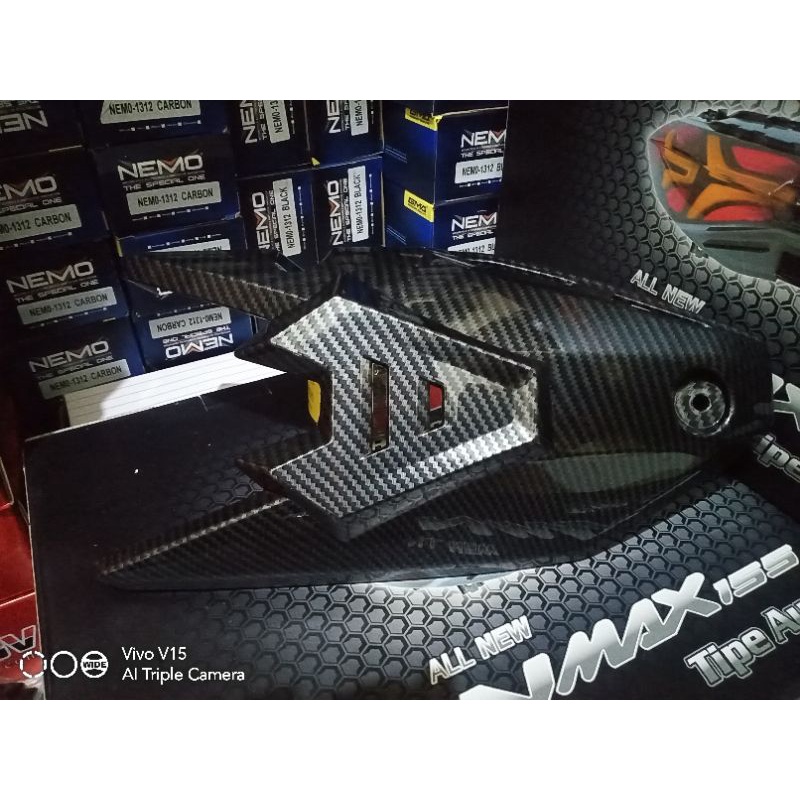 PELINDUNG KNALPOT ADV 150 TUTUP COVER KNALPOT ADV150 CARBON NEMO ORIGINAL