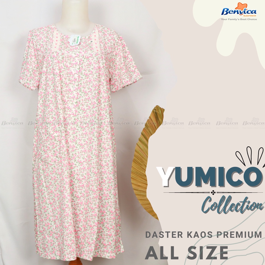 BAJU TIDUR DASTER KAOS PREMIUM YUMICO KANCING ALL SIZE