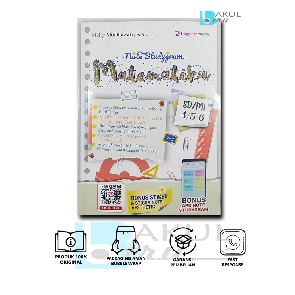 BUKU RUMUS SD - BUKU MATEMATIKA - NOTE STUDYGRAM MATEMATIKA SD-MI KELAS 4-5-6