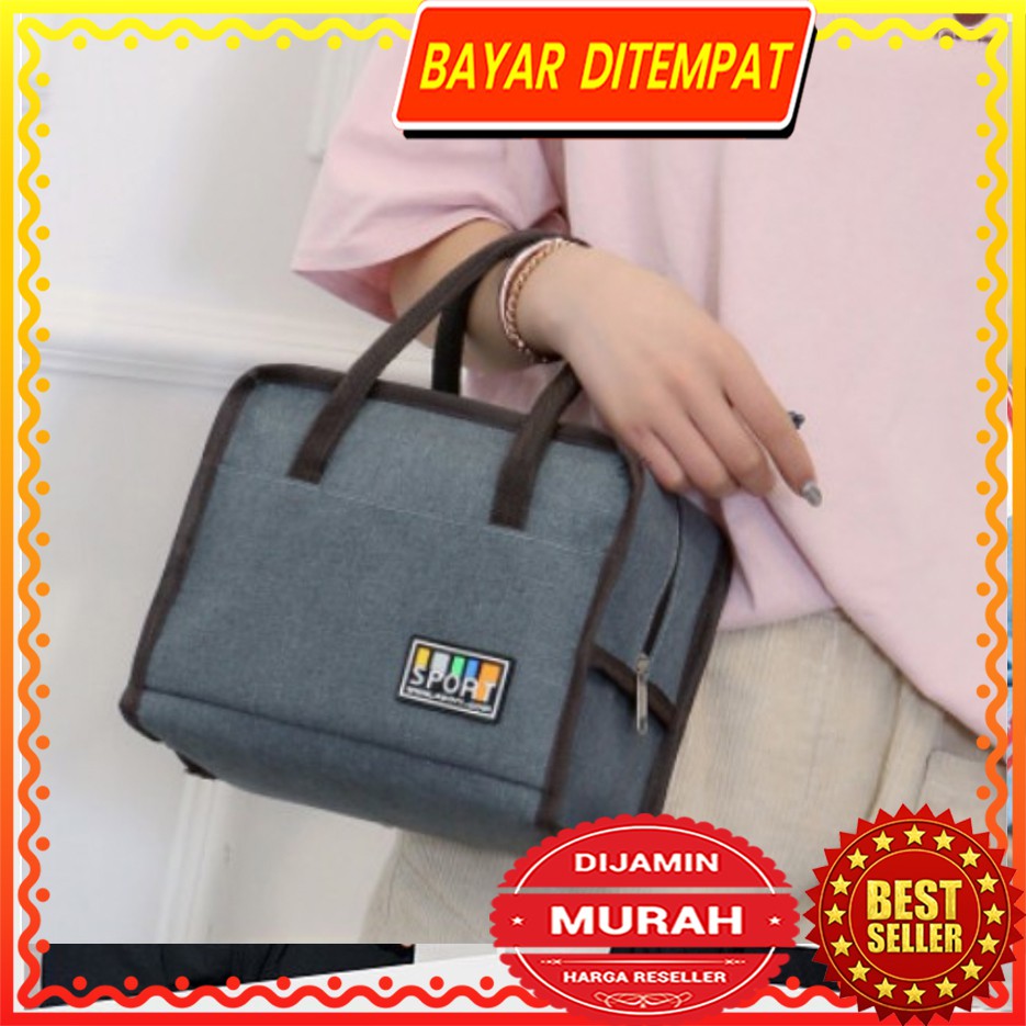 WYK24 Tas Kanvas Wanita Mini Box Style Sport Hand Bag Diskon Murah Impor Brand New TKM