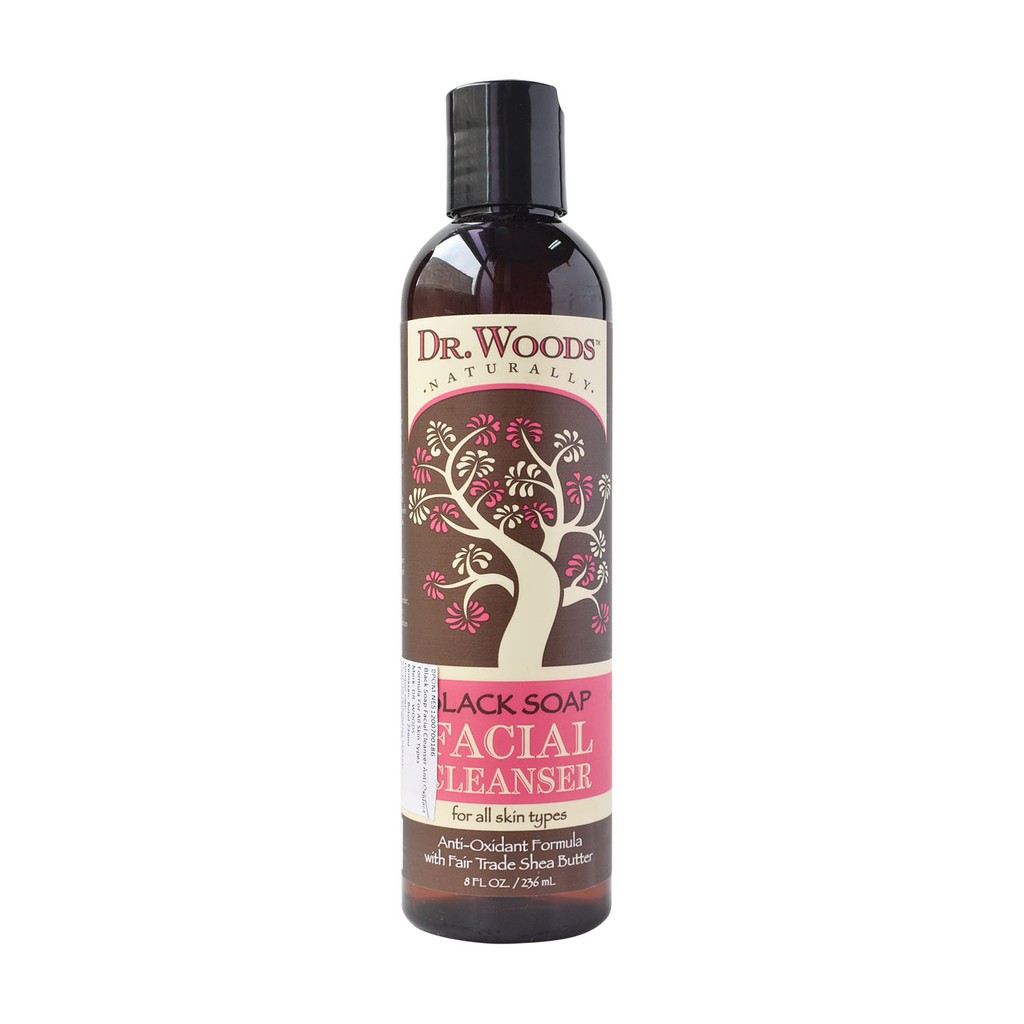 Dr Woods Naturally Black Soap Facial Cleanser 236 Ml