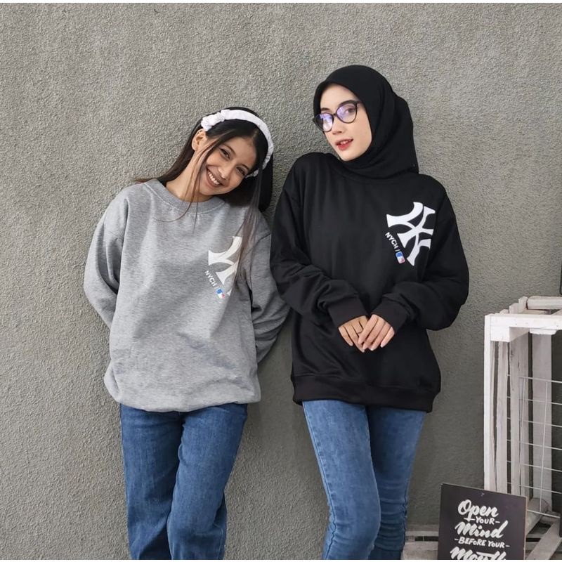 Sweater Basic Oblong Wanita | NYCH Korean Style Sweater | Size M.L.XL | Crewneck Fashion Wanita