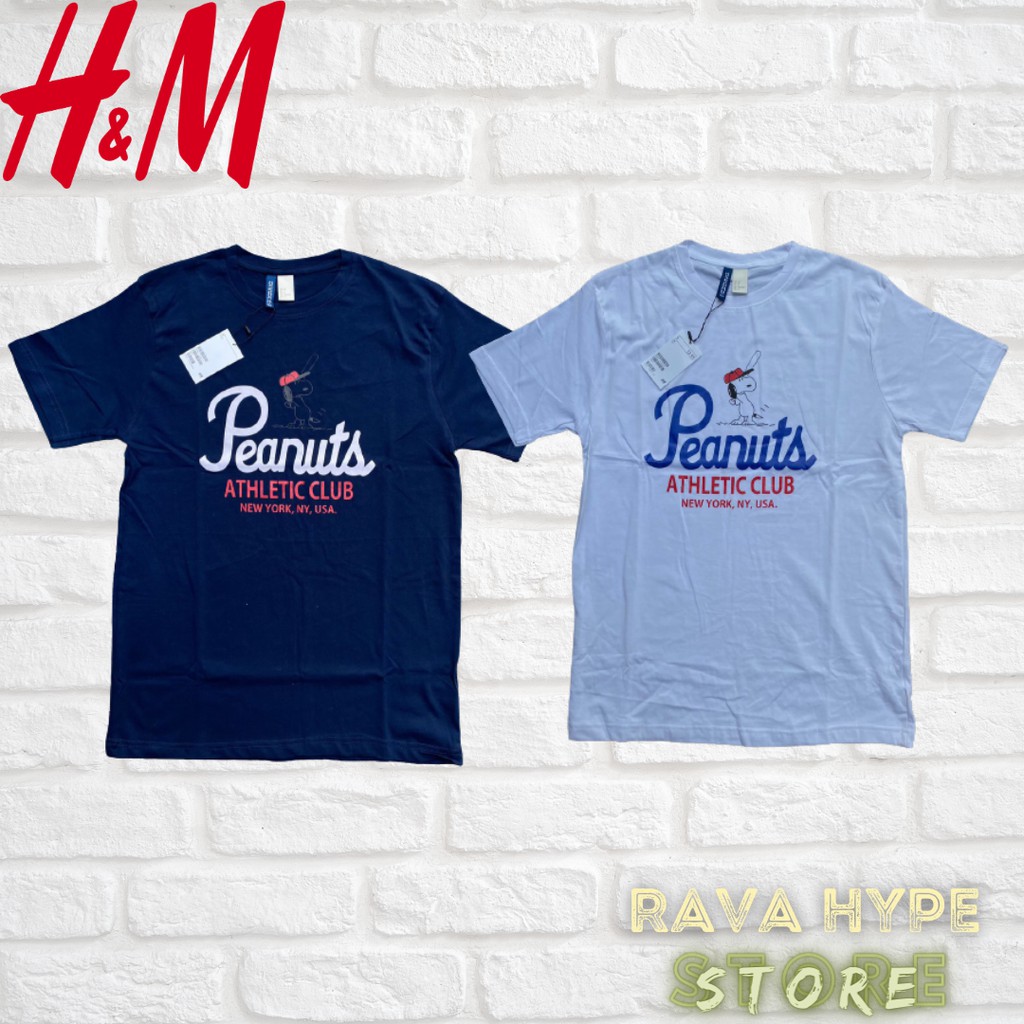 H&amp;M Tee Peanuts / Kaos HnM Original Pria Wanita