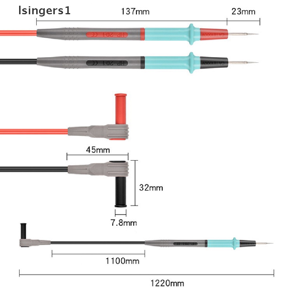 (lsingers1) Pen Probe Multimeter Presisi Tinggi Bahan Silikon