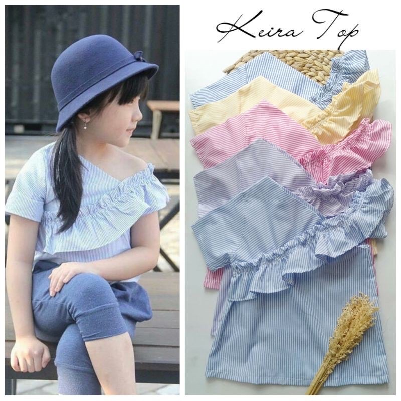 (Bisa cod) keira top 2-5thn / blouse anak / atasan anak