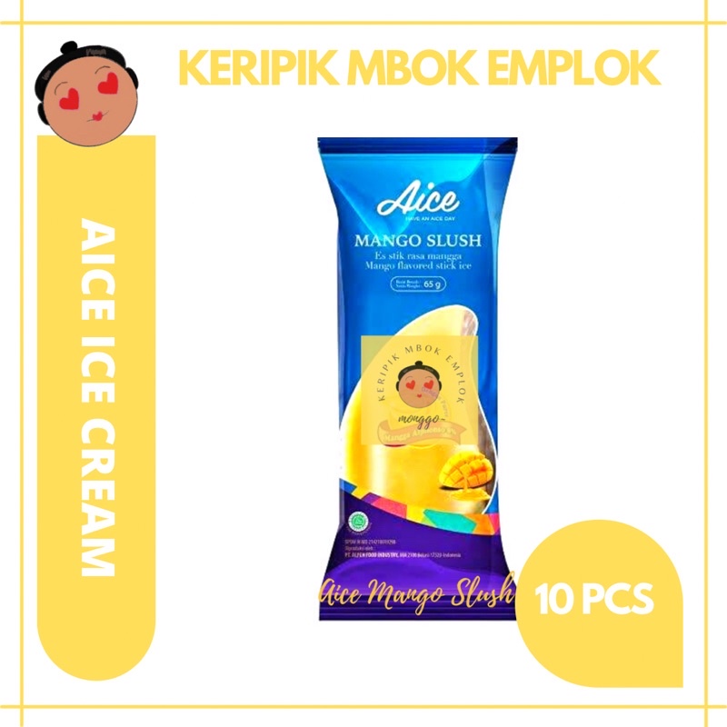 

AICE ICE CREAM ES KRIM MANGO SLUSH MANGGA 65GR - 10 pcs