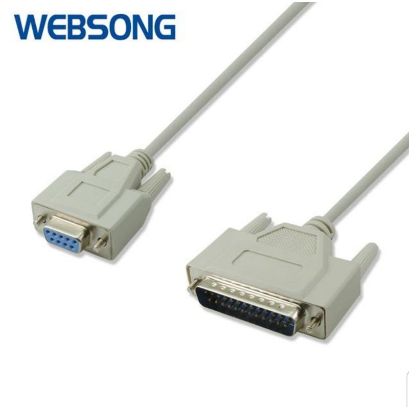 Kabel Serial DB9 Female to Parallel DB25 Male 1.5M WEBSONG