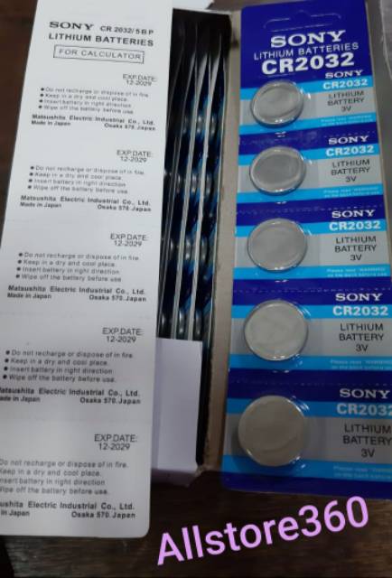 Baterai cmos / battery Cmos CR 2032 SONY batere timbangan / scale / module RTC Arduino / jam clock