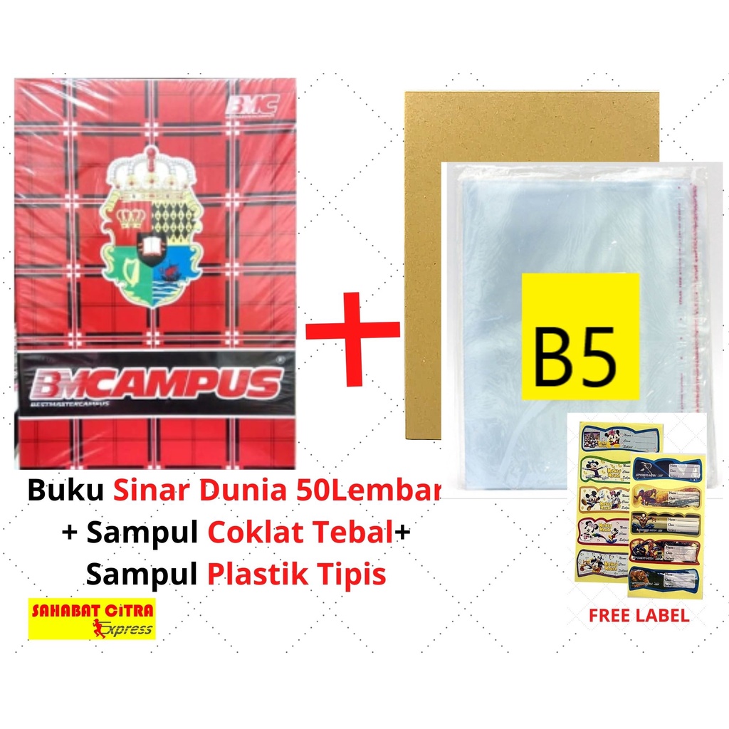 

PAKET LENGKAP 3 BUKU TULIS BOXY 50 LEMBAR SAMPUL TIPIS（一套）笔记本