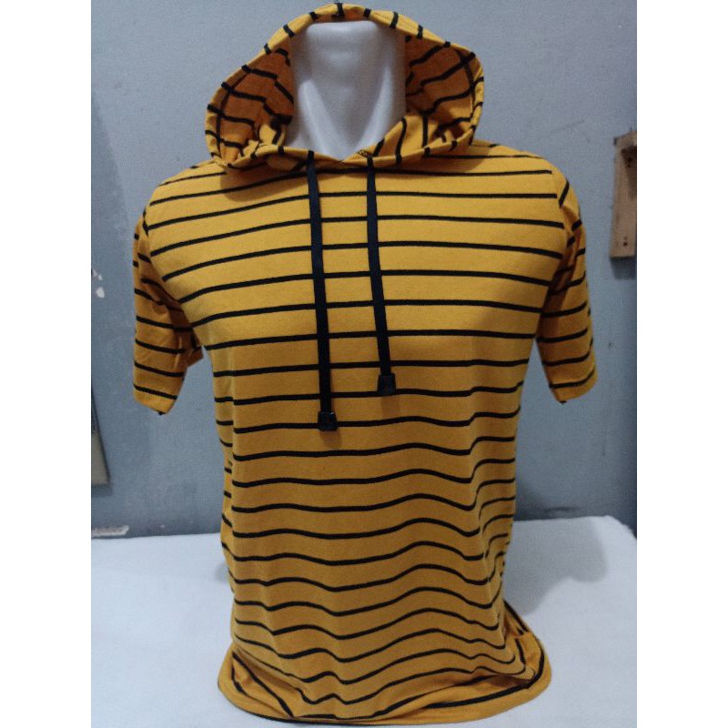 kaos hoodie kuning hitam kecil size S-5XL