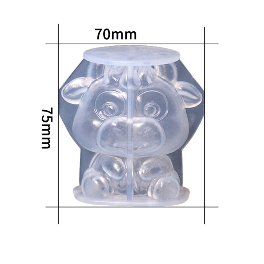 Solighter Sapi Lucu Es Batu Perhiasan Alat Seni Dekorasi Cetakan Kue Epoxy Resin Silicone Mold