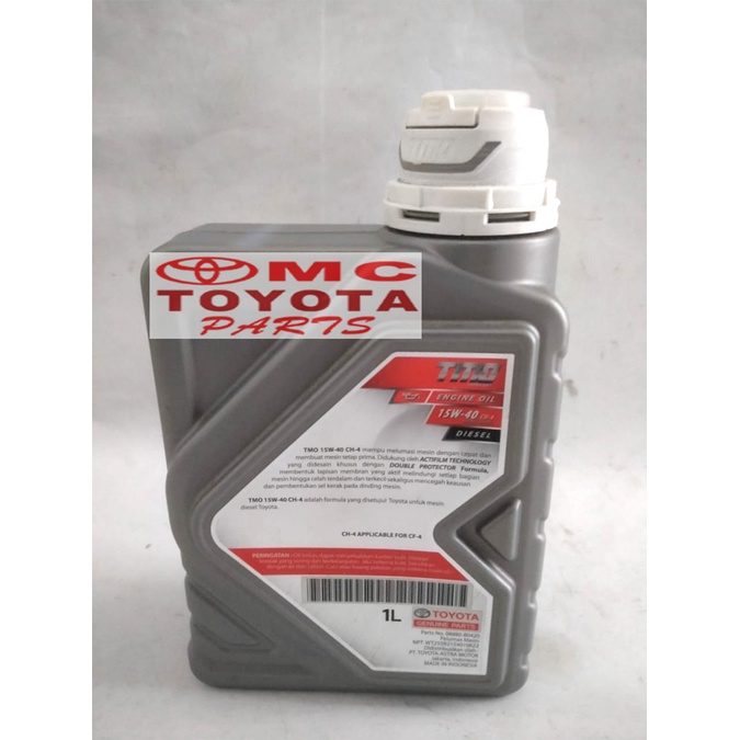 Oli Mesin Diesel TOYOTA 15W-40 CH-4 Kemasan 1 liter 08880-80420