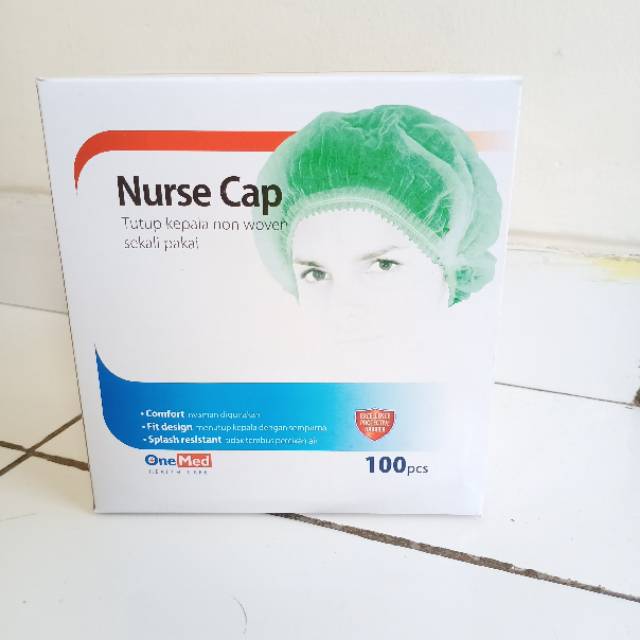 Nurse Cap Topi Perawat Penutup Kepala Warna Non Woven OneMed Box isi 100pcs