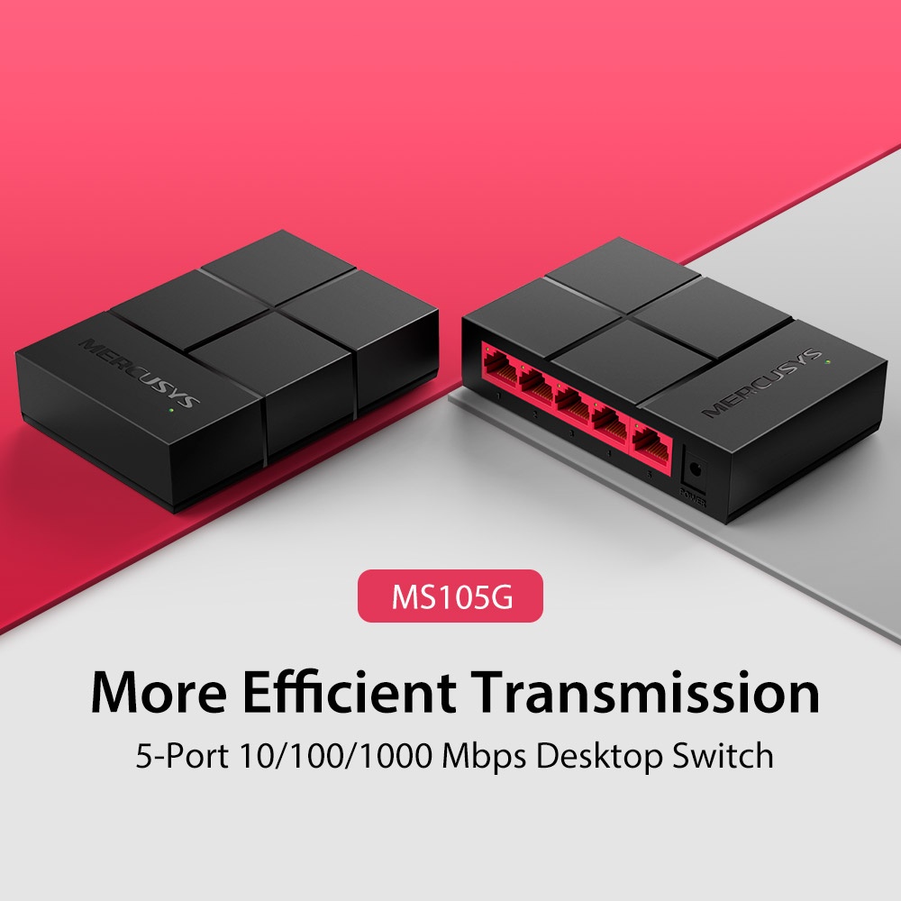 Switch Hub MERCUSYS MS105G 5-Port Gigabit 10/100/1000Mbps