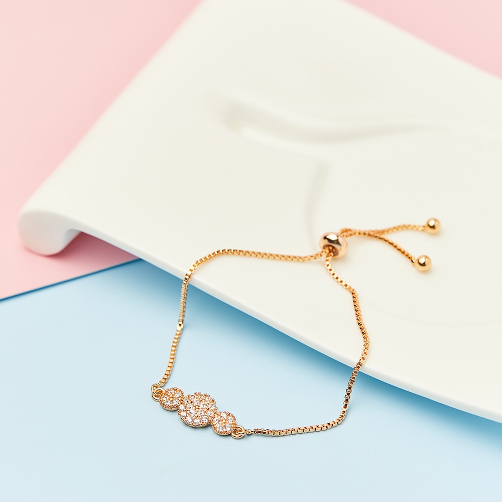 【COD】 Gelang Berlian Imitasi Lingkaran Fashion Wanita Tangan Rantai Bracelet Gelang Serut