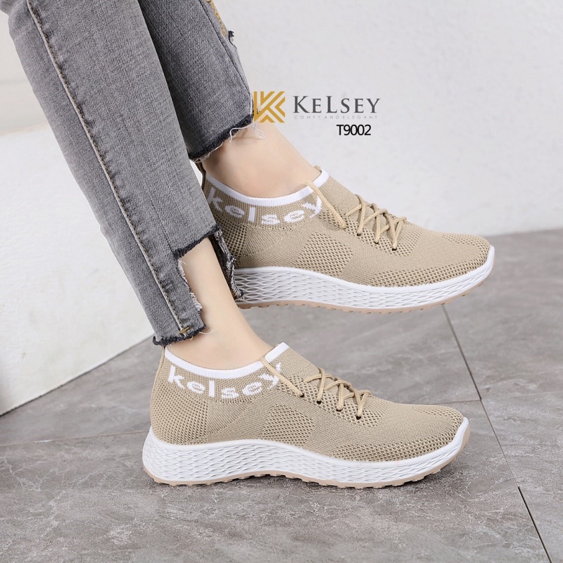 (GRATIS ALAS KAKI) NICOLE SEPATU SNEAKERS WANITA KELSEY #T9002  SEPATU FLYKNIT WANITA NYLON SNEAKERS CASUAL IMPORT