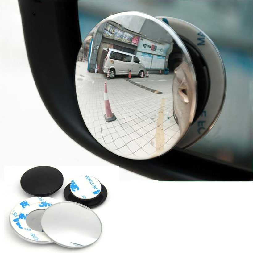 Kaca Spion 2pc Cembung Bulat Kecil Tempel Mobil Wide Angle Mirror Car