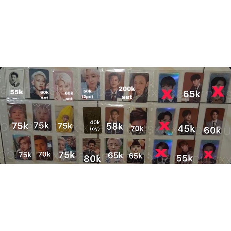 PC CHANYEOL SEHUN GROWL A 1 BILLION VIEWS BANANA ACE KIT PHOTOPACK SG21 PARADISE SING FOR YOU KOKOBO