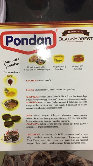 Pondan Black Forest Panggang 418 gr