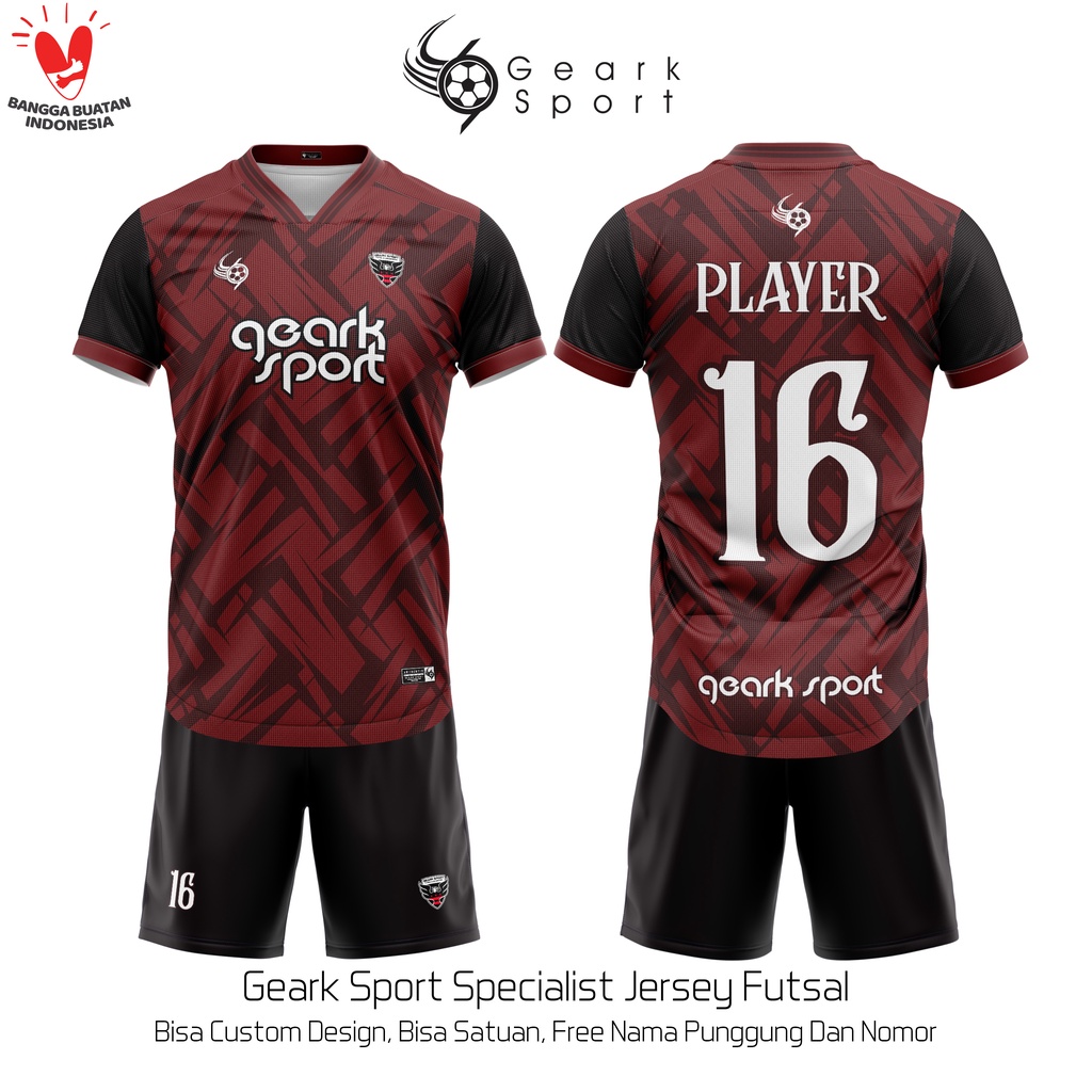 Jersey Futsal Full Printing Bebas Custom Design (BISA SATUAN)