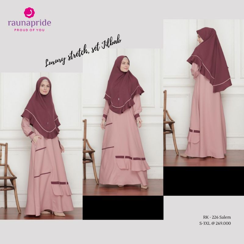 BISA COD - Gamis Rauna RK 226 RK 227 RK 228 RK 229 GAMIS SYARI RAUNA PRIDE FASHION MUSLIM