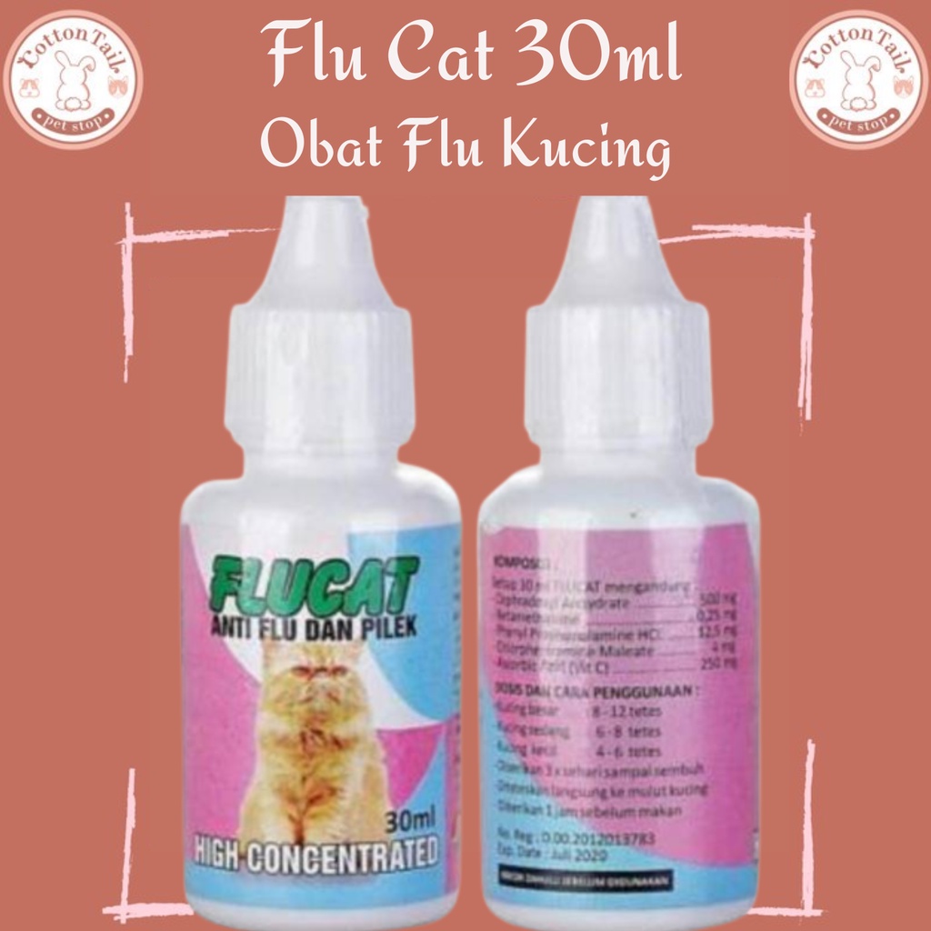 Flucat 30 ml Obat flu untuk kucing