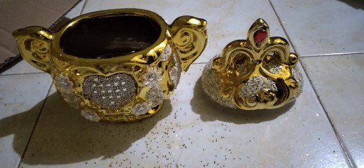 Pajangan Toples Set 3 Jual Pajangan Keramik Import Jual Pajangan Lemari Kaca Deokrasi Rumah Patung