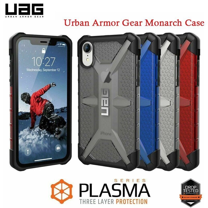 Casing Hard Case Transparan Motif uag Diamond untuk iPhone 11 Pro Max XR XS Max i6 7 8Plus