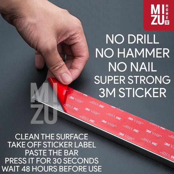 

JURYOKU MAGNETIC KNIFE HOLDER 3M STICKER PEMEGANG PISAU MAGNET TEMPEL - 50CM