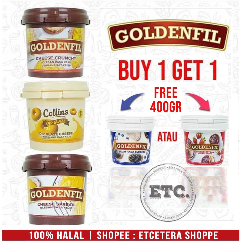 

GOLDENFIL COLLINS CHEESE 1 KG PROMO FREE 400gr