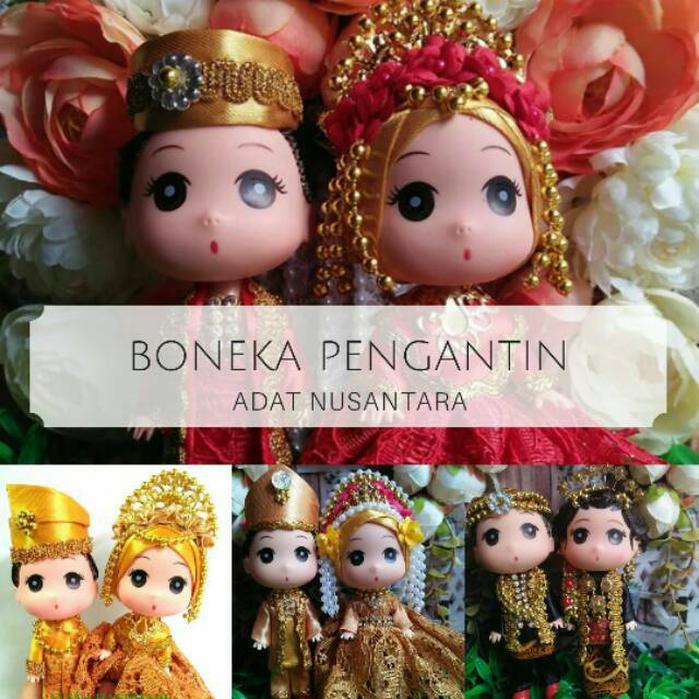 Boneka pengantin adat / tradisional nusantara