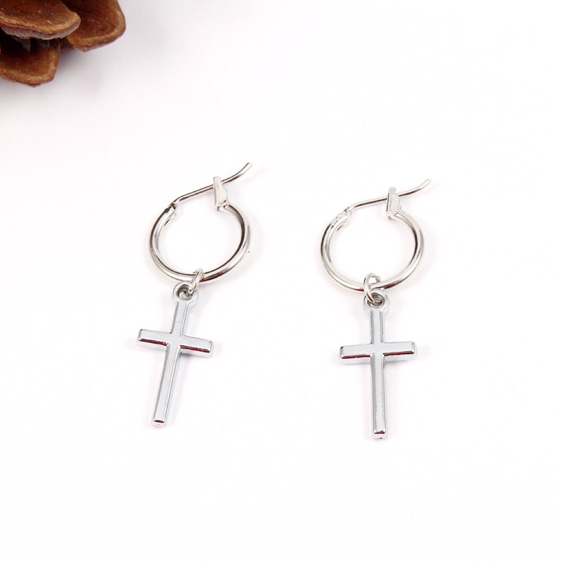 Fashion geometric cross earrings Korean style ladies ear buckle earrings factory wholesale