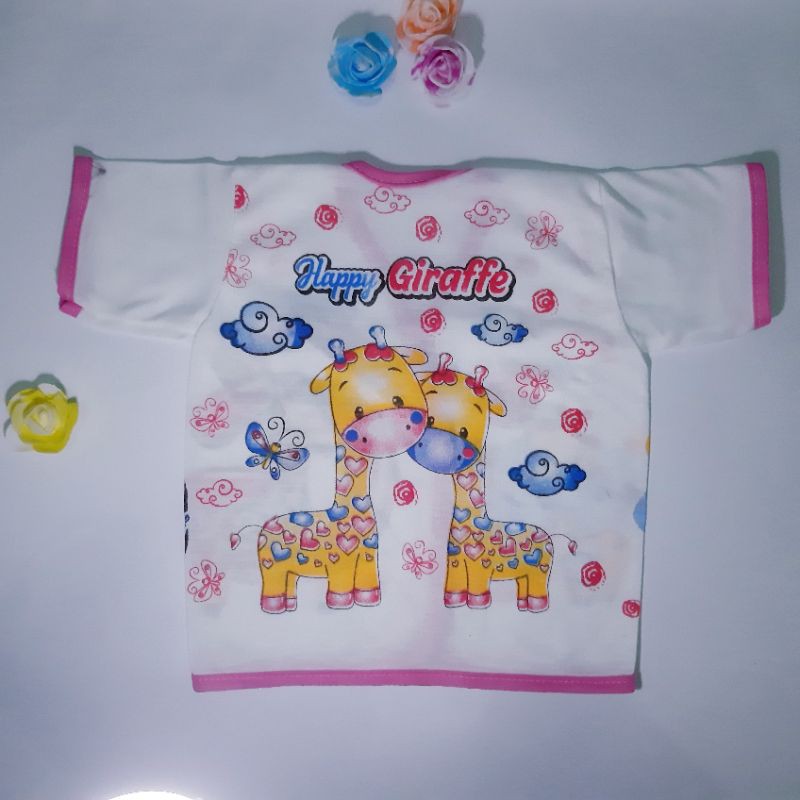 baju bayi lengan pendek motif 0-6 bulan newborn laki perempuan atasan perlengkapan bayi baru lahir