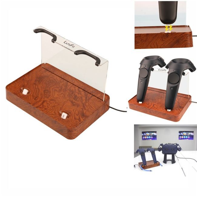 New Magnetic Double Handle Charging Station for HTC Vive/ Pro VR Controller Dual Wireless Charger