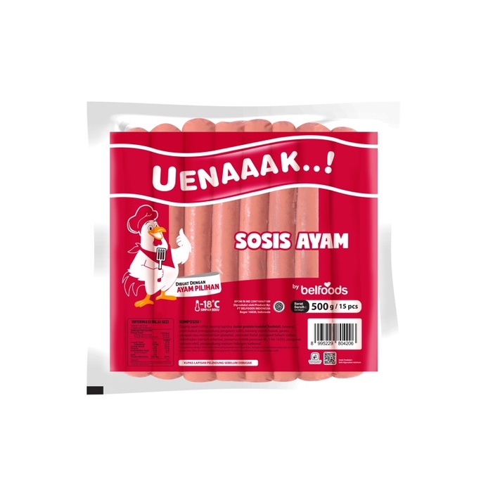 Belfoods Uenaaak Sosis Ayam Mini 475gr