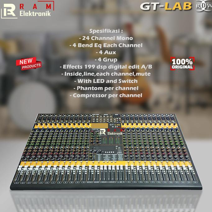 Mixer Audio GT Lab 24 Channel G24 G 24 Original By RDW