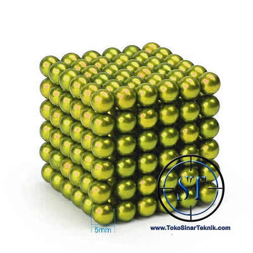 10 BUTIR Magnet BALL Kuning Magnetic Balls Bola Neodymium DIY Puzzle Cube Magnet Isi 10 Pcs