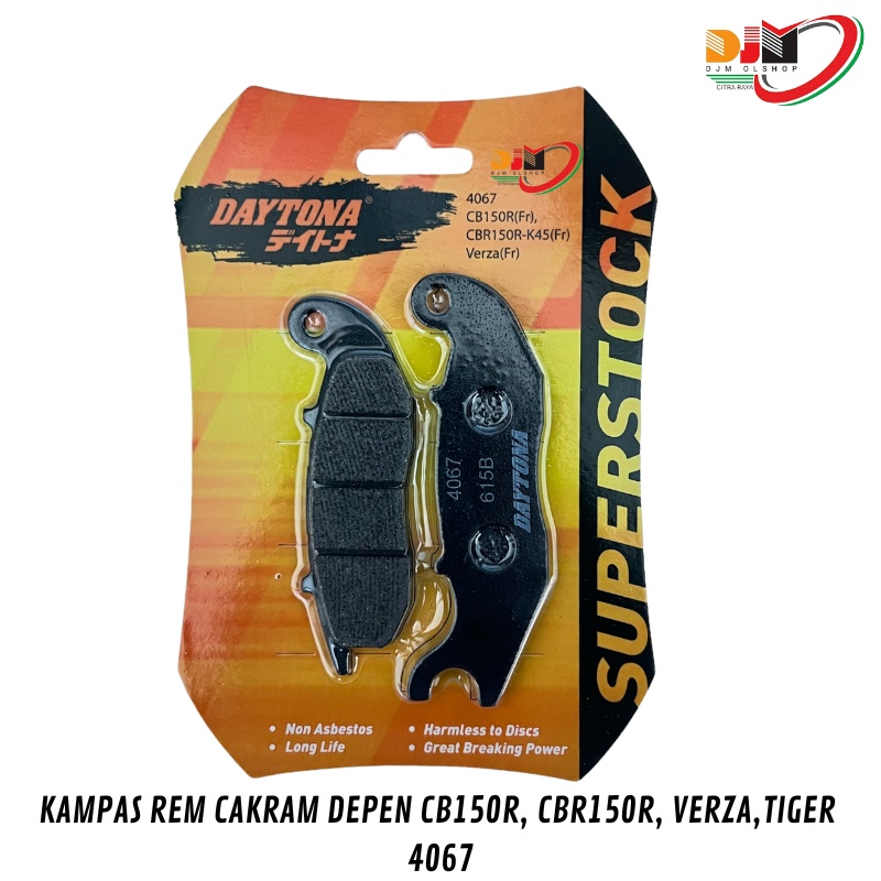 Kampas Rem Depan Daytona Honda CBR 150R CB 150R Verza Megapro New Tiger Revo 4067