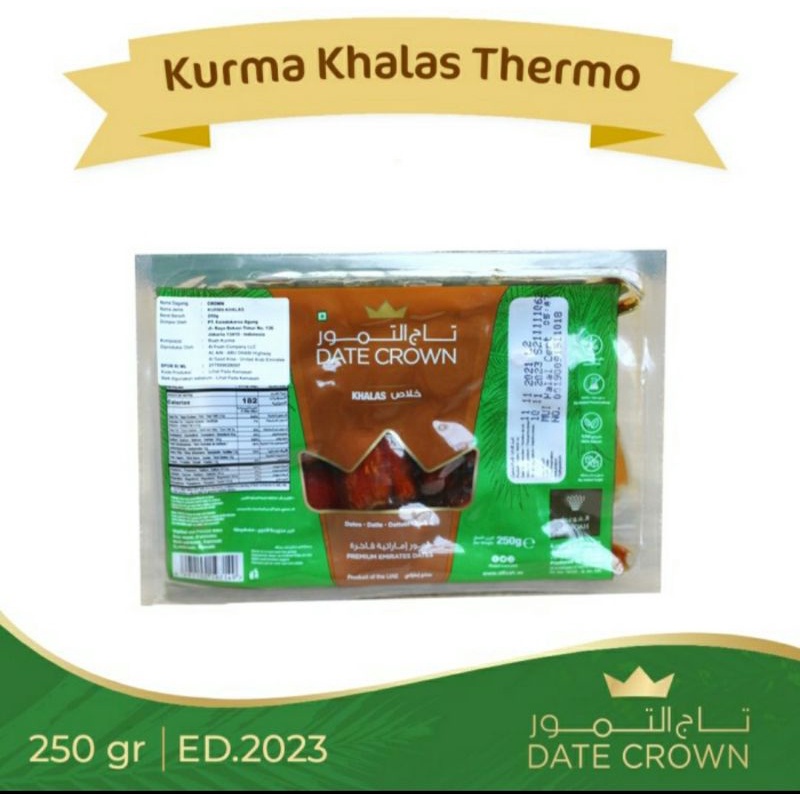 

Kurma Date Crown Khalas 250gr