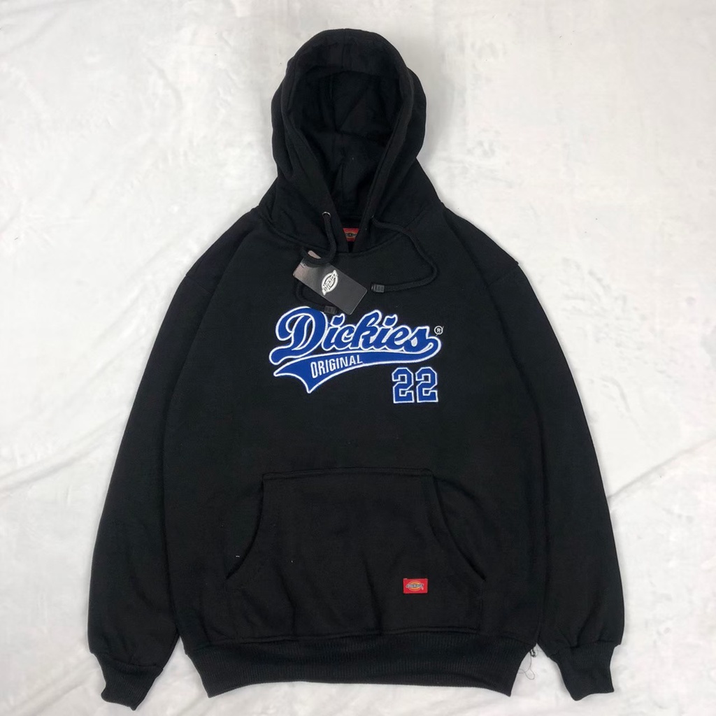 Hoodie DICKIES Premium Qualitu Full Tag Wash Label Motif Teks Bordir Unisex Model Jumper