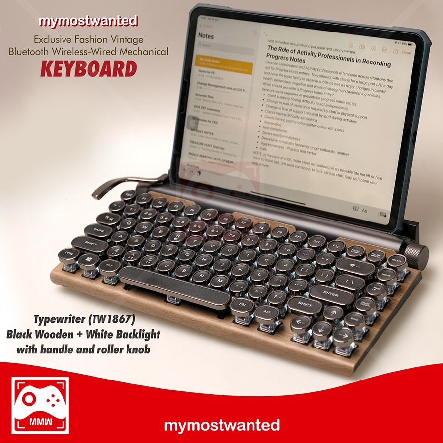 RETRO BLUETOOTH MECHANICAL KEYBOARD Vintage Typewriter classic