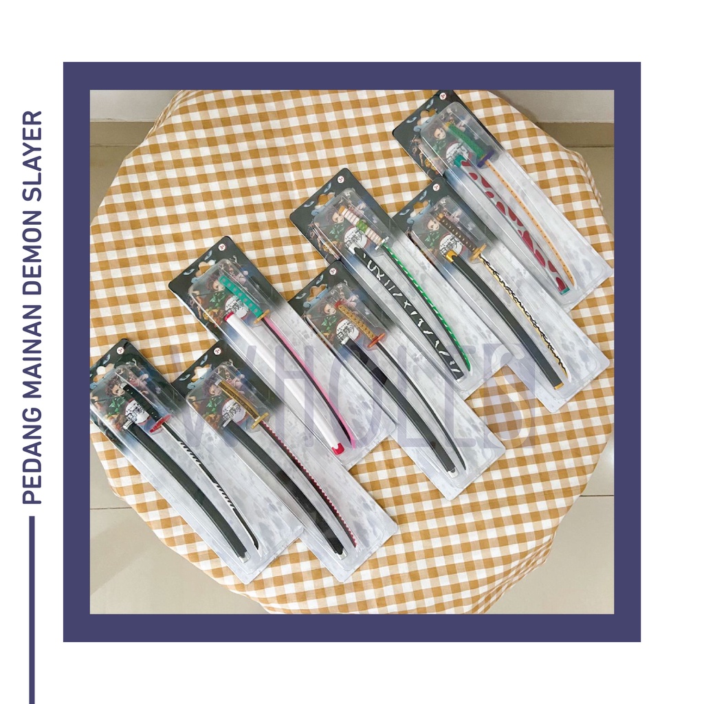 PEDANG MAINAN ANIME MANGA JEPANG DEMON SLAYER KIMETSU NO YAIBA PLASTIC MINI KATANA SWORD SCABBARD TO